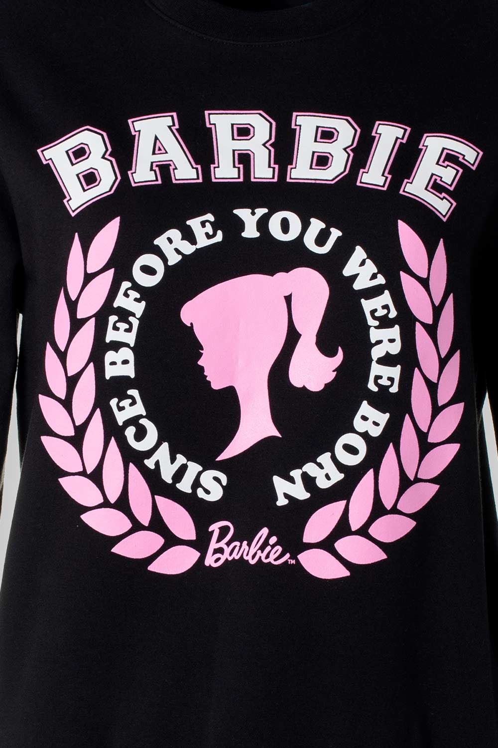 BUZO DE BARBIE NEGRO CERRADO PARA MUJER