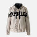CHAQUETA DE MAFALDA CAQUI CON CAPUCHA PARA MUJER