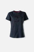 CAMISETA DE LA PANTERA ROSA MANGA CORTA GRIS PARA MUJER