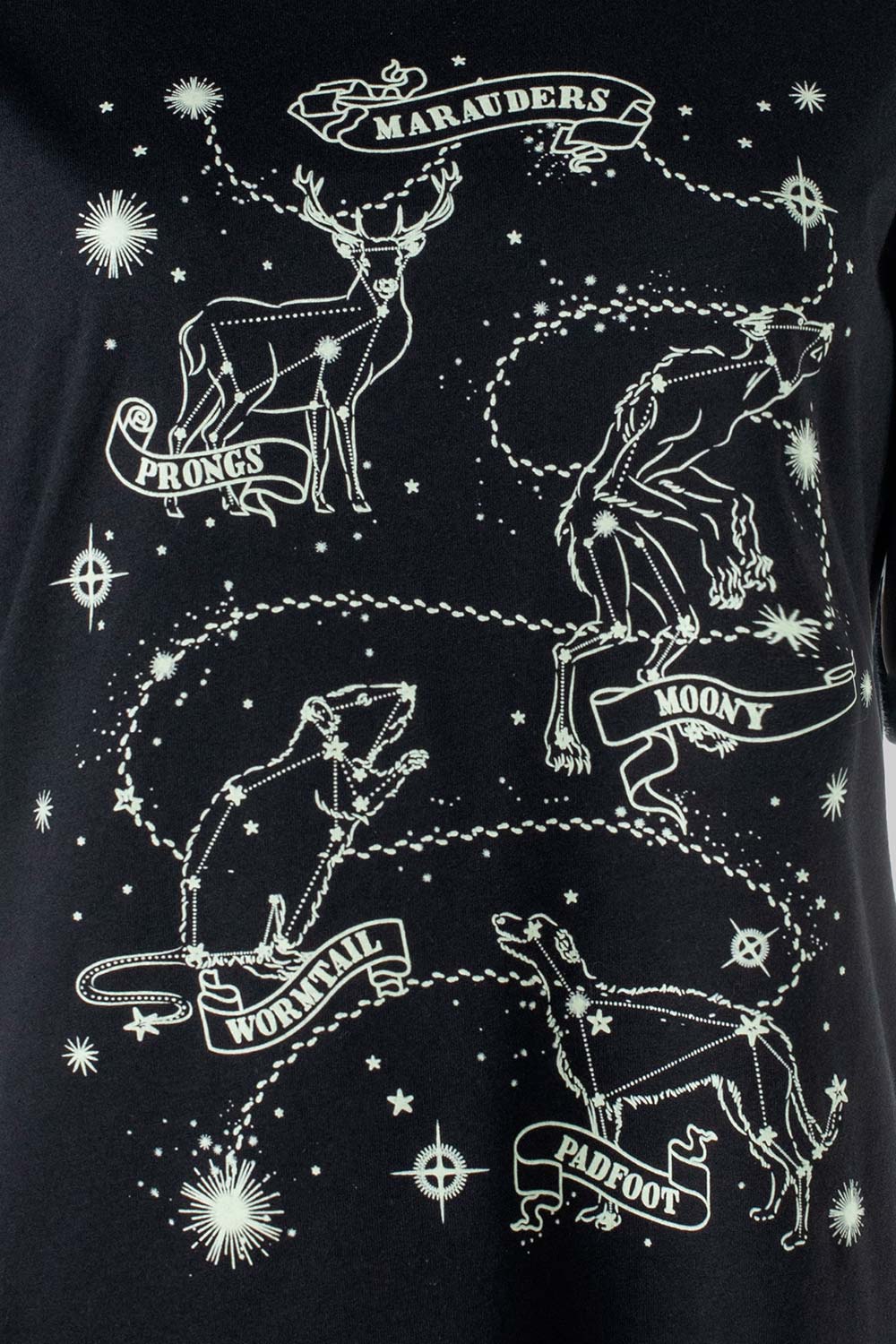 CAMISETA DE HARRY POTTER MANGA CORTA NEGRA PARA MUJER