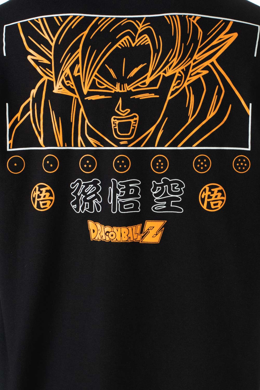 BUZO DE DRAGON BALL Z CERRADO CON CAPUCHA  NEGRO PARA HOMBRE