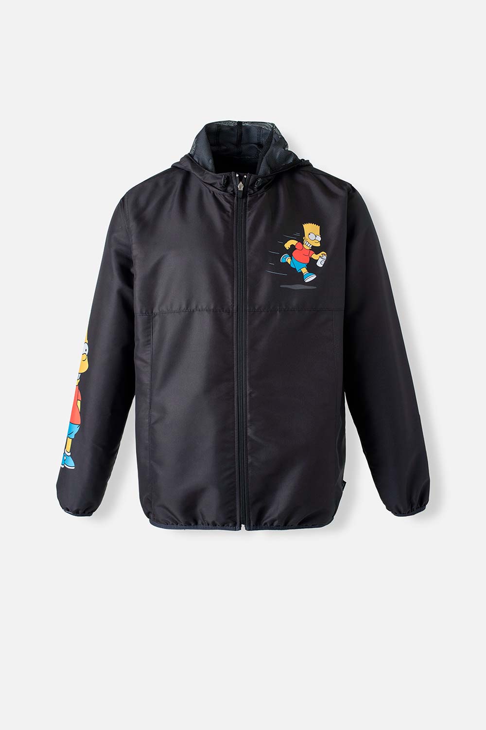 CHAQUETA DE LOS SIMPSON CON CIERRE Y CAPUCHA NEGRO PARA HOMBRE