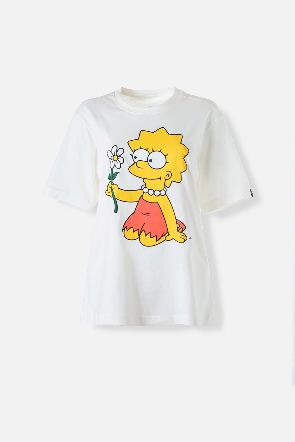 CAMISETA DE LOS SIMPSONS MARFIL MANGA CORTA DE MUJER