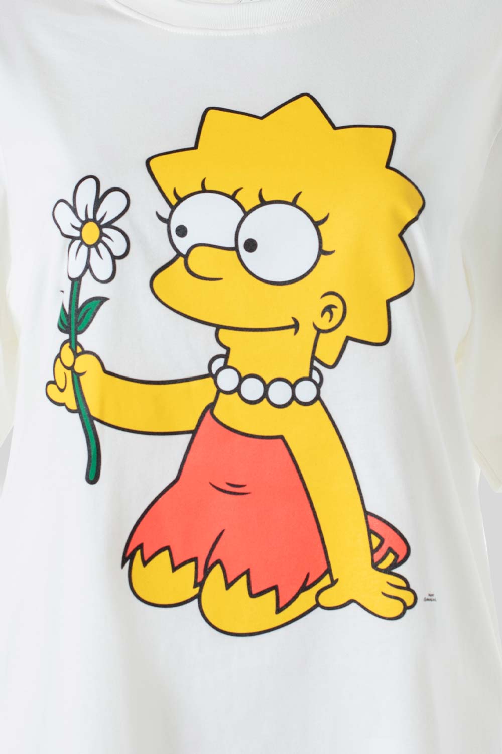 CAMISETA DE LOS SIMPSONS MARFIL MANGA CORTA DE MUJER