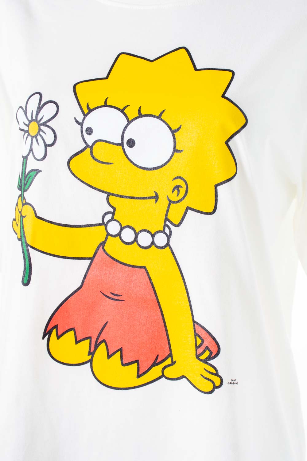 CAMISETA DE LOS SIMPSONS MARFIL MANGA CORTA DE MUJER