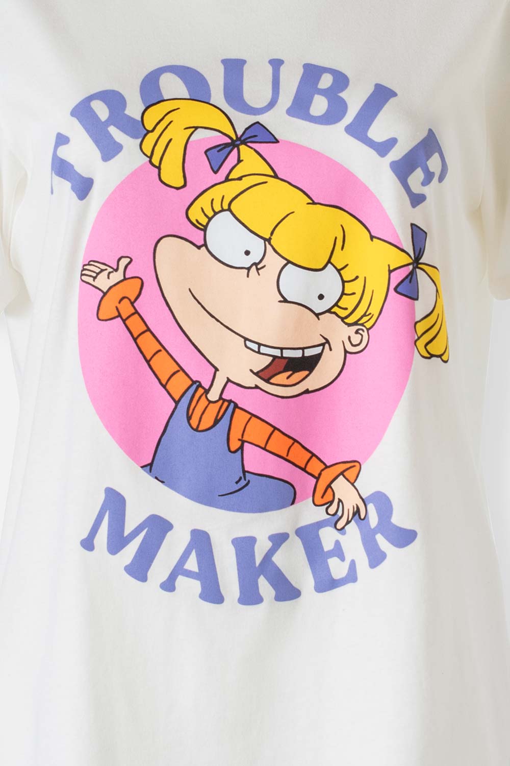 PIJAMA DE LOS RUGRATS MARFIL Y AZUL DE SHORT PARA MUJER