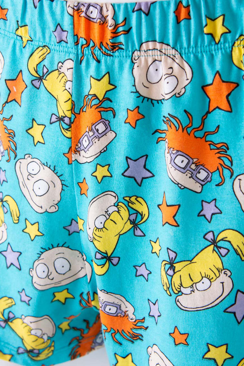 PIJAMA DE LOS RUGRATS MARFIL Y AZUL DE SHORT PARA MUJER