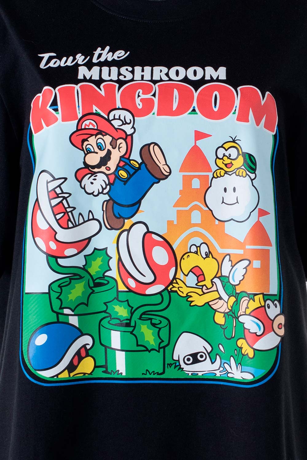 CAMISETA DE MARIO BROSS NEGRA MANGA CORTA PARA HOMBRE