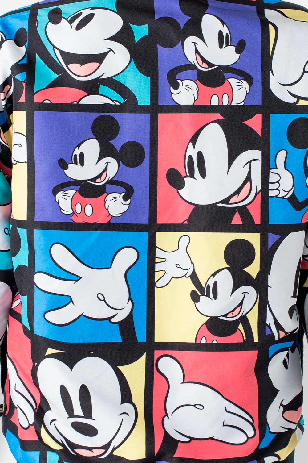 CHAQUETA DOBLE FAZ DE MICKEY MOUSE CON CIERRE MULTICOLOR Y NEGRO PARA MUJER