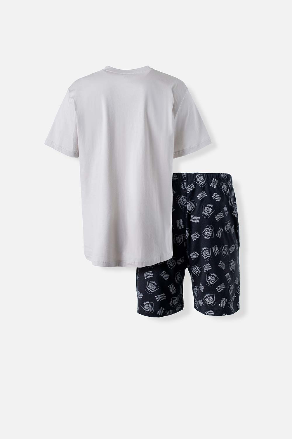 PIJAMA DE STAR WARS DE PANTALÓN CORTO GRIS Y NEGRO PARA HOMBRE