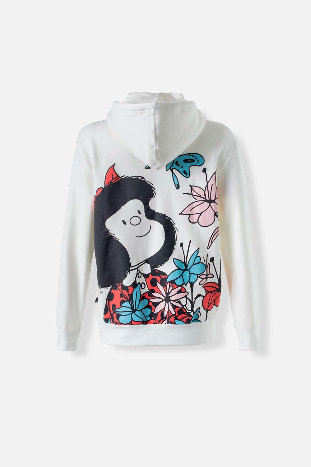 BUZO DE MAFALDA MARFIL DE DISEÑO ABIERTO PARA MUJER
