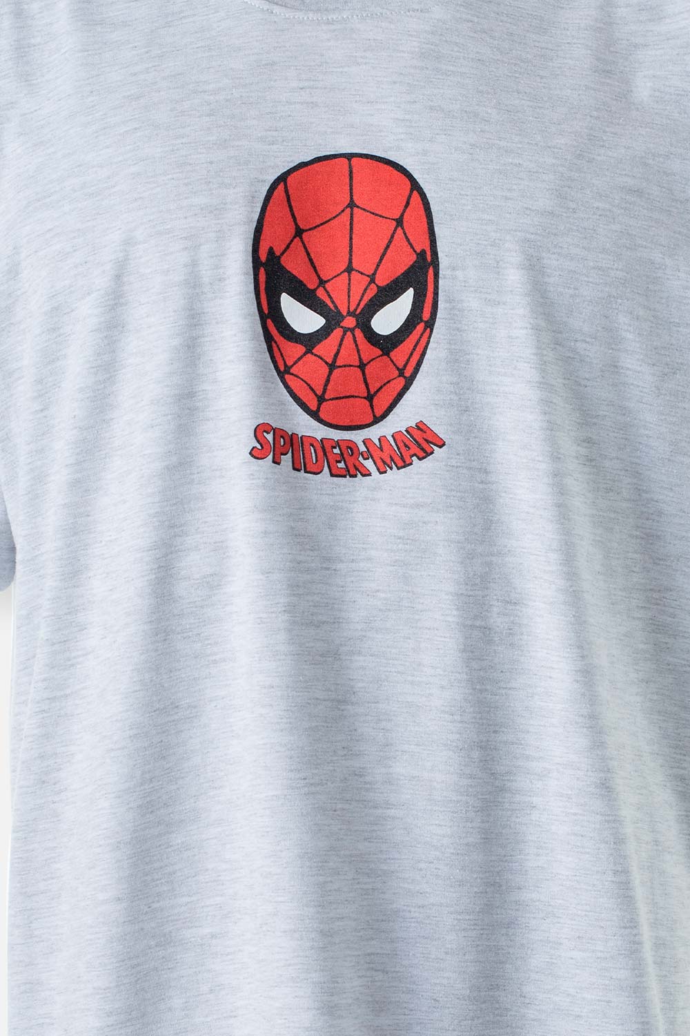 PIJAMA DE SPIDER-MAN GRIS Y AZUL DE PANTALÓN CORTO PARA HOMBRE