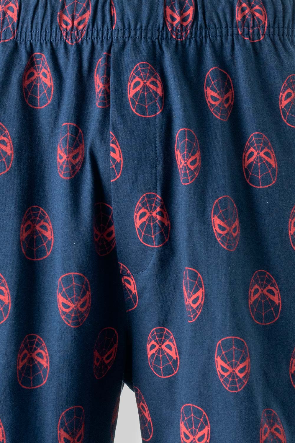 PIJAMA DE SPIDER-MAN GRIS Y AZUL DE PANTALÓN CORTO PARA HOMBRE