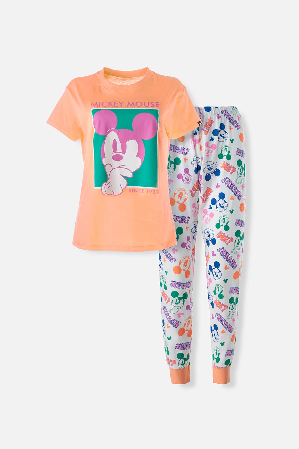 PIJAMA DE MICKEY MOUSE MANGA CORTA MULTICOLOR PARA MUJER