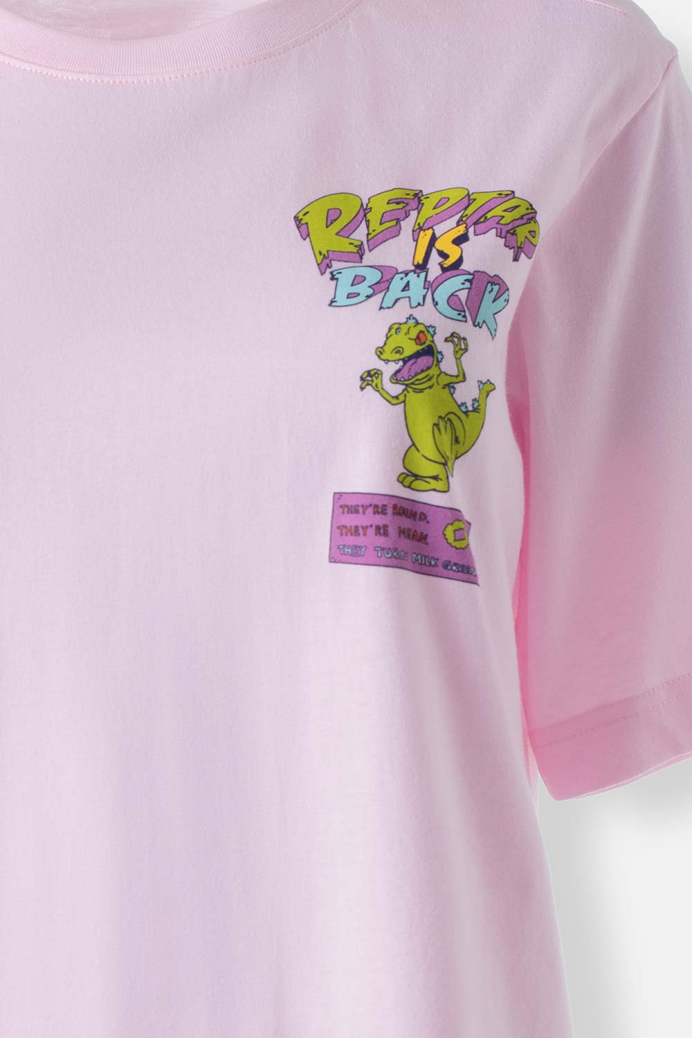 CAMISETA DE LOS RUGRATS MANGA CORTA ROSADA PARA MUJER