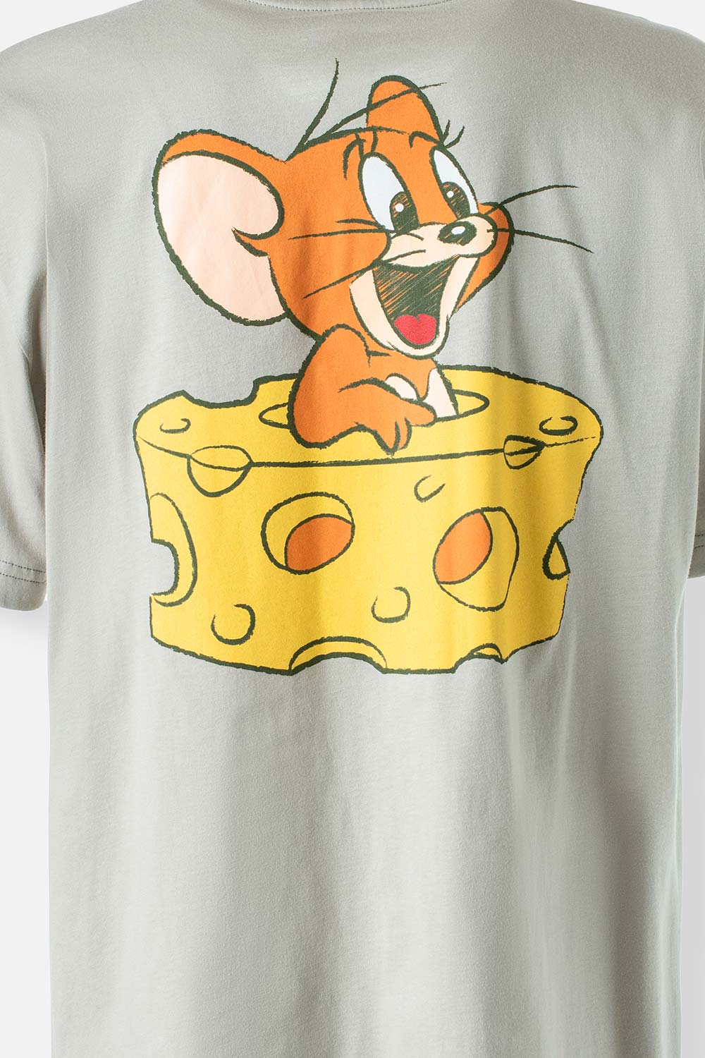 CAMISETA DE TOM Y JERRY MANGA CORTA CORTA VERDE ACEITUNA GÉNERO NEUTRO