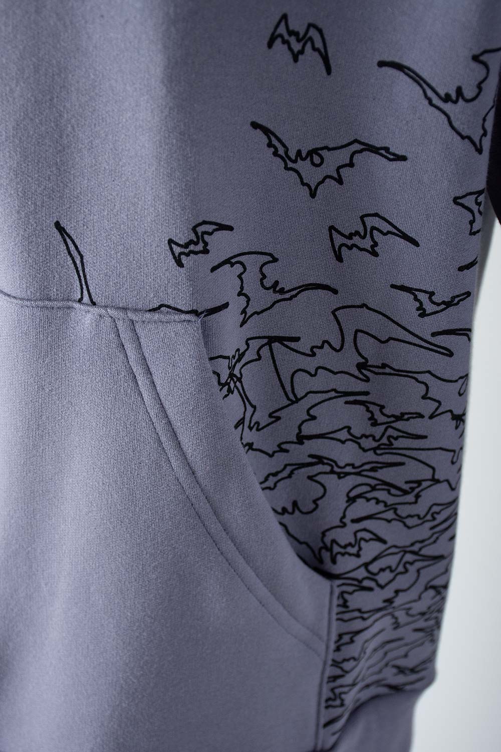 BUZO DE BATMAN CON CIERRE Y CAPUCHA GRIS PARA HOMBRE