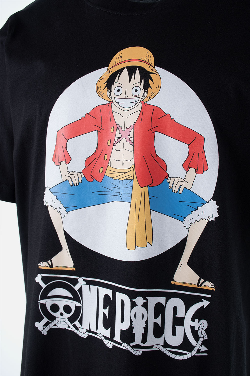 PIJAMA DE ONE PIECE DE PANTALÓN CORTO NEGRO PARA HOMBRE