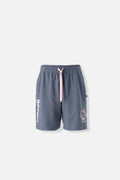 SHORT DE HELLO KITTY GRIS CON PRETINA ELÁSTICA PARA MUJER