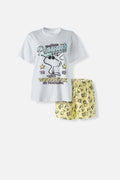 PIJAMA DE SNOOPY DE PANTALÓN CORTO MULTICOLOR PARA MUJER