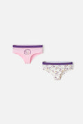 PACK X2 PANTIES DE SNOOPY MARFIL Y ROSA PASTEL PARA MUJER