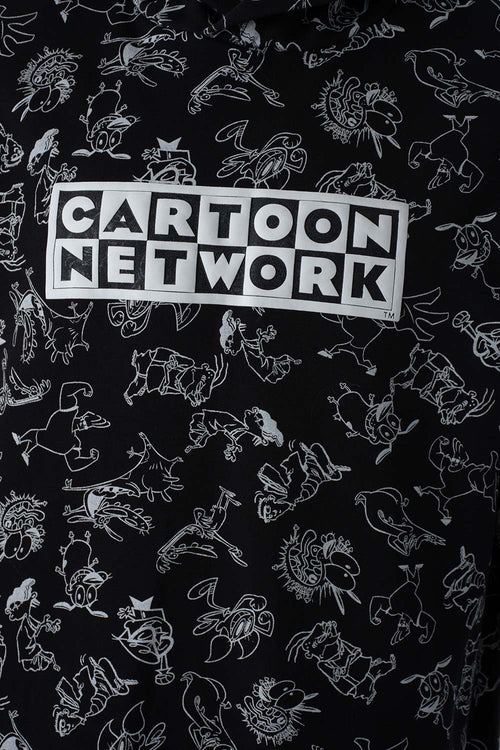 BUZO DE CARTOON NETWORK NEGRO CON CAPUCHA PARA HOMBRE