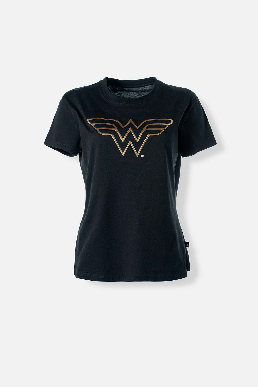 CAMISETA DE WONDER WOMAN MANGA CORTA NEGRA PARA MUJER