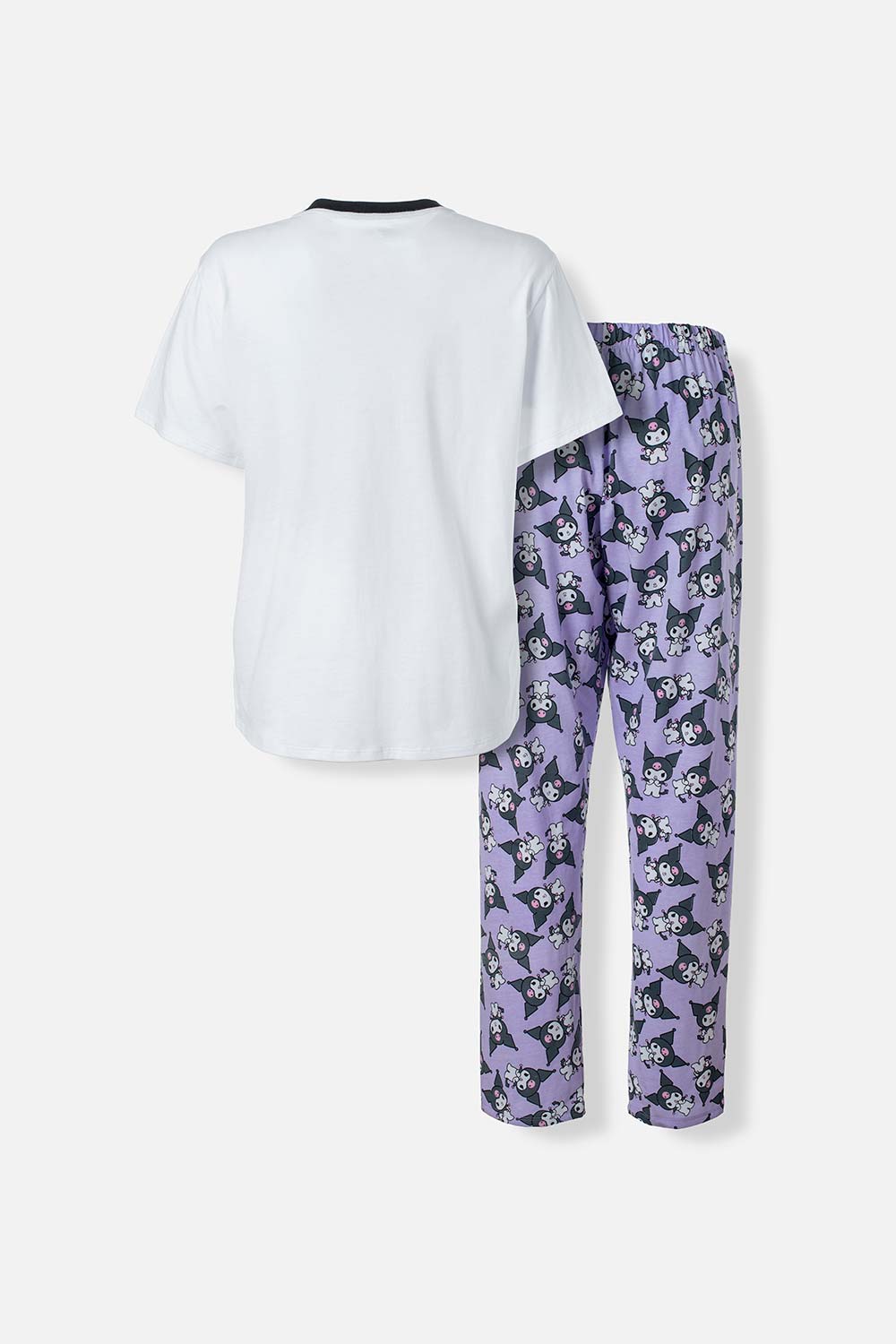PIJAMA DE MY MELODY & KUROMI BLANCA Y MULTICOLOR DE PANTALÓN LARGO PARA MUJER