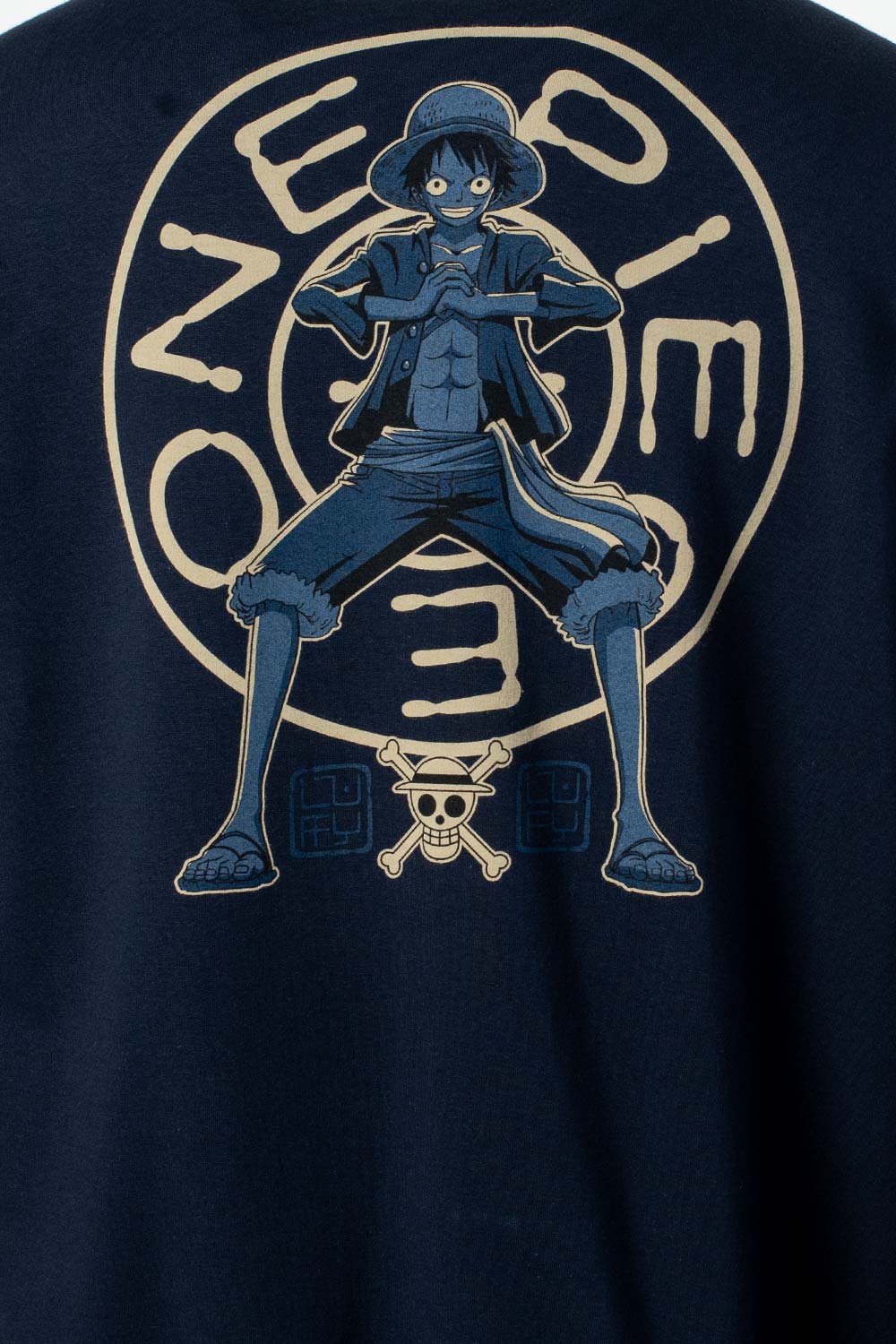 BUZO DE ONE PIECE CON CIERRE AZUL PARA HOMBRE