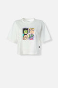 CAMISETA VILLANAS DISNEY MARFIL BOXY FIT PARA MUJER
