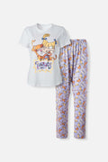 PIJAMA DE RUGRATS DE PANTALÓN LARGO MULTICOLOR PARA MUJER