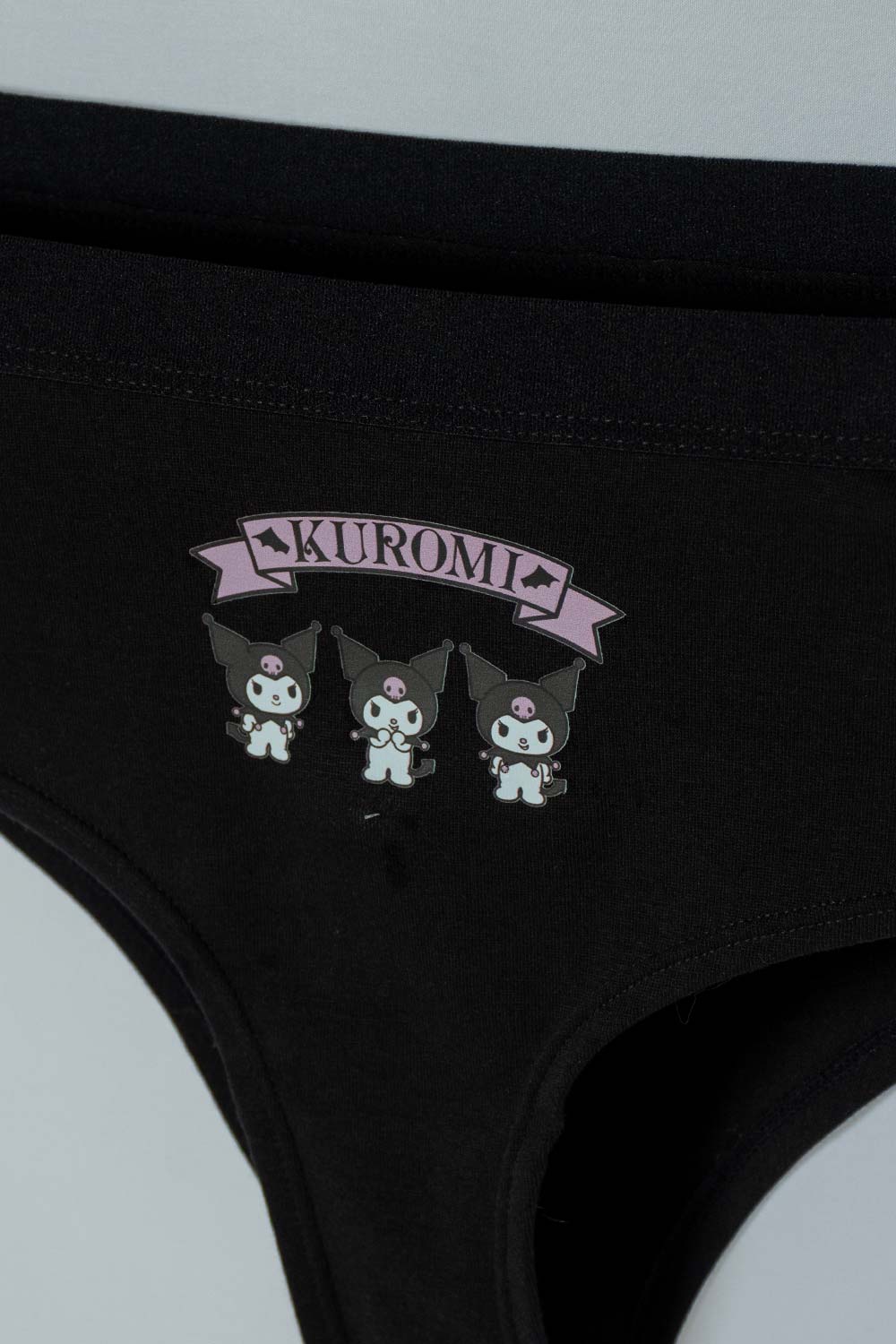 PACK X2 PANTIES MY MELODY & KUROMI NEGRO Y LILA PARA MUJER