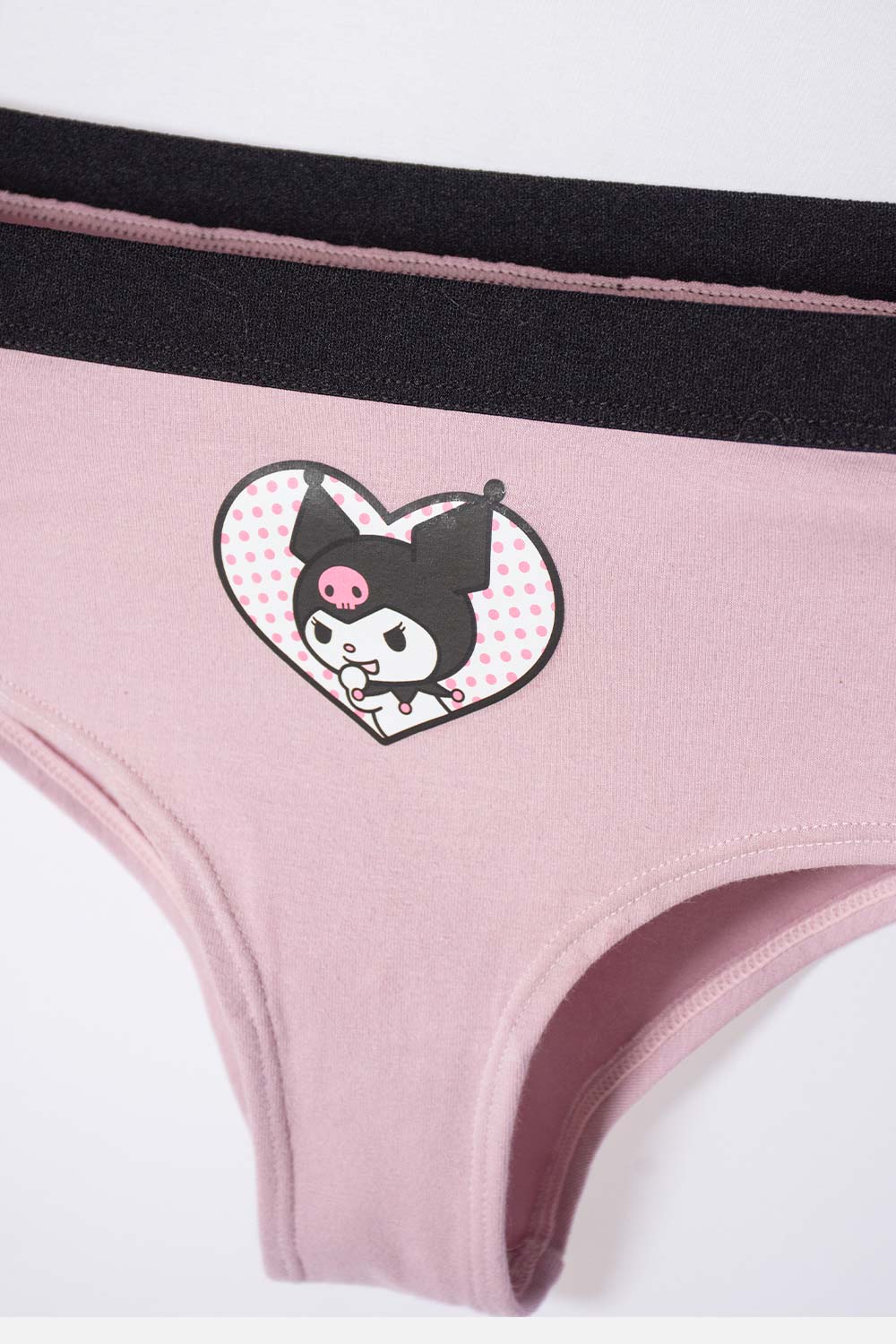 PACK X2 PANTIES MY MELODY & KUROMI NEGRO Y LILA PARA MUJER
