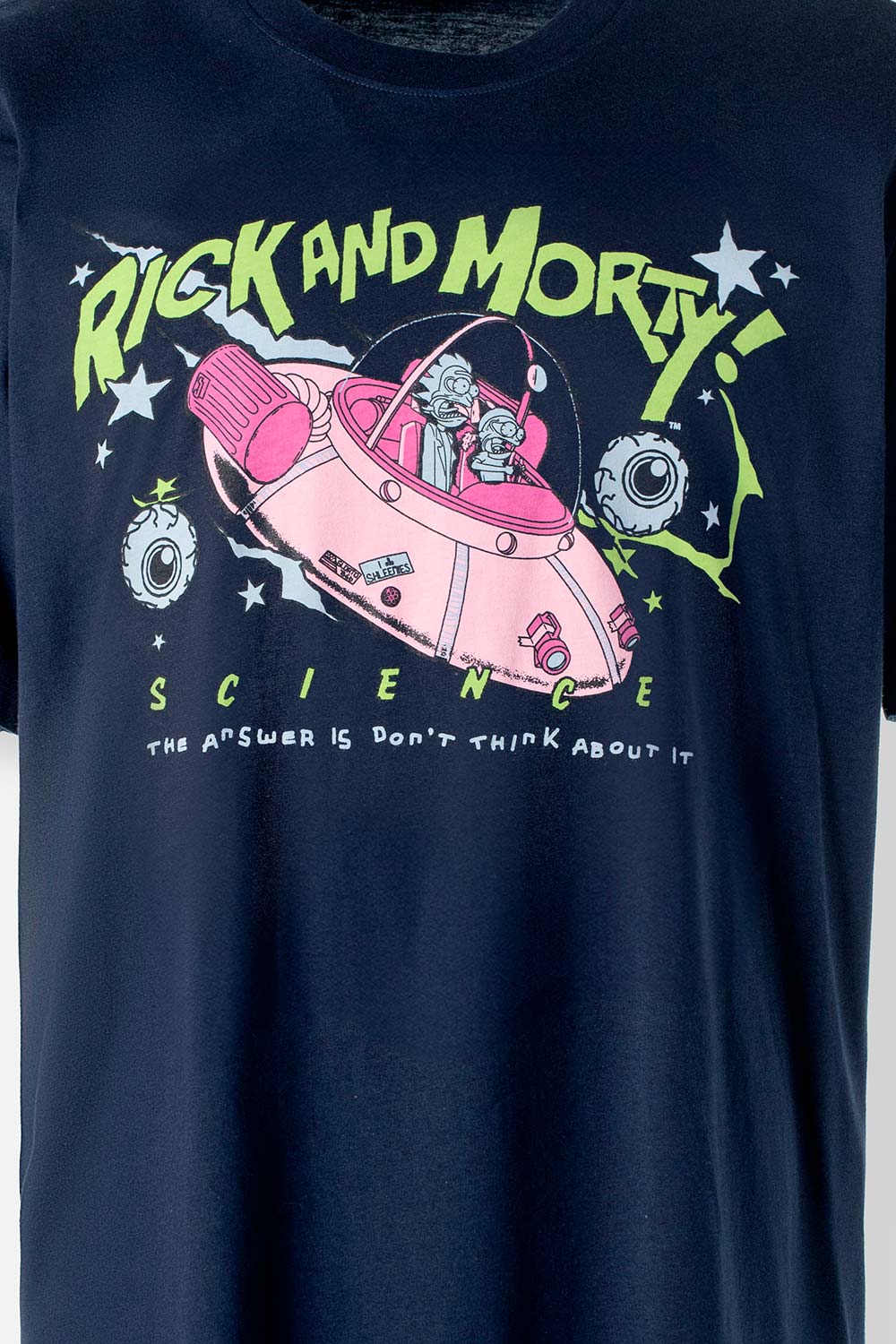 PIJAMA DE RICK & MORTY AZUL Y BLANCA DE PANTALÓN CORTO PARA HOMBRE