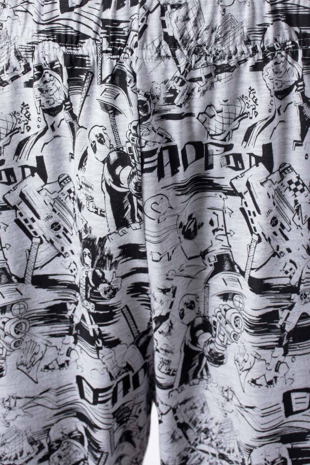 PIJAMA DE DEADPOOL DE PANTALÓN LARGO NEGRO Y BLANCO PARA HOMBRE