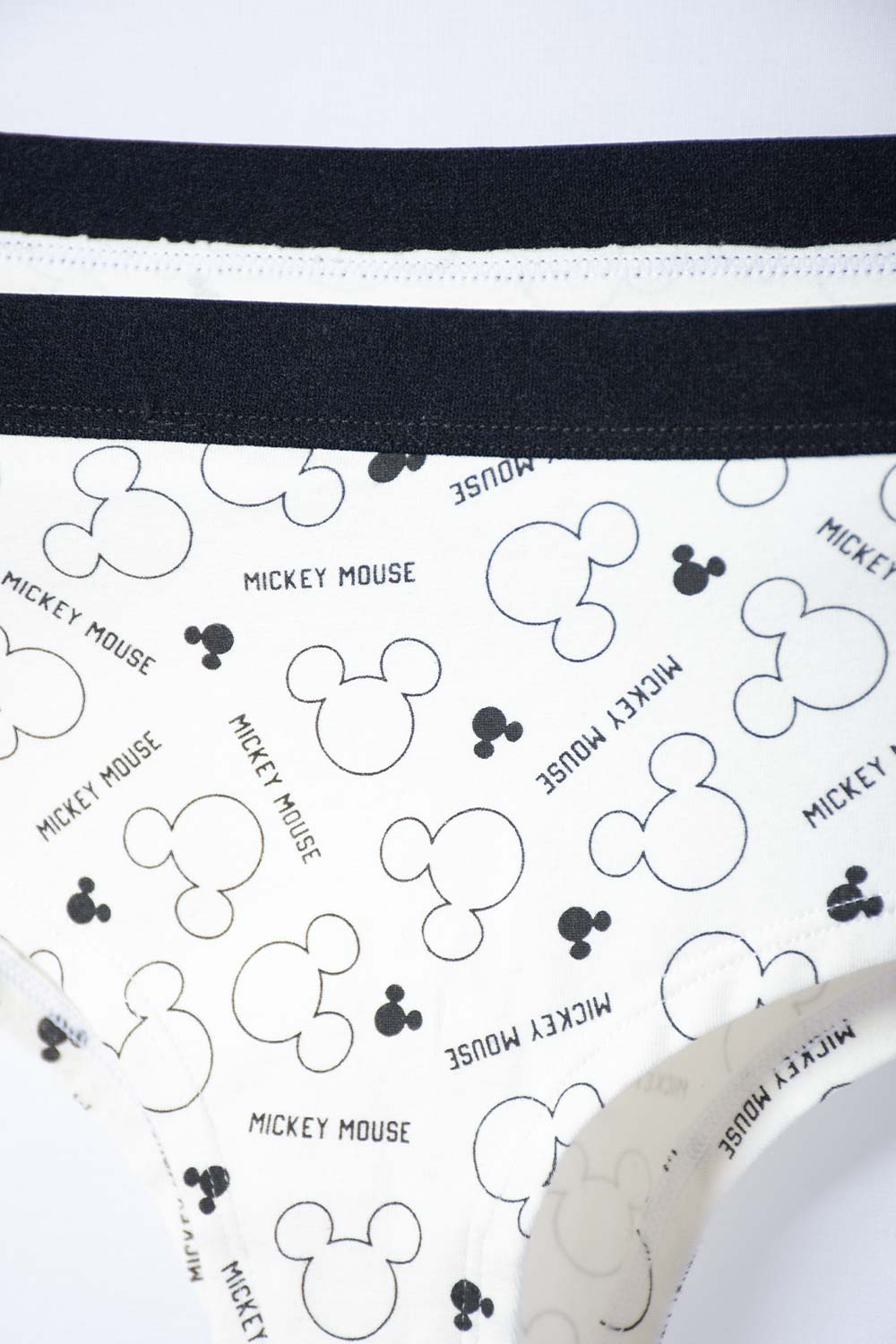PACK X2 PANTIES DE MICKEY MOUSE NEGRO Y BLANCO PARA MUJER