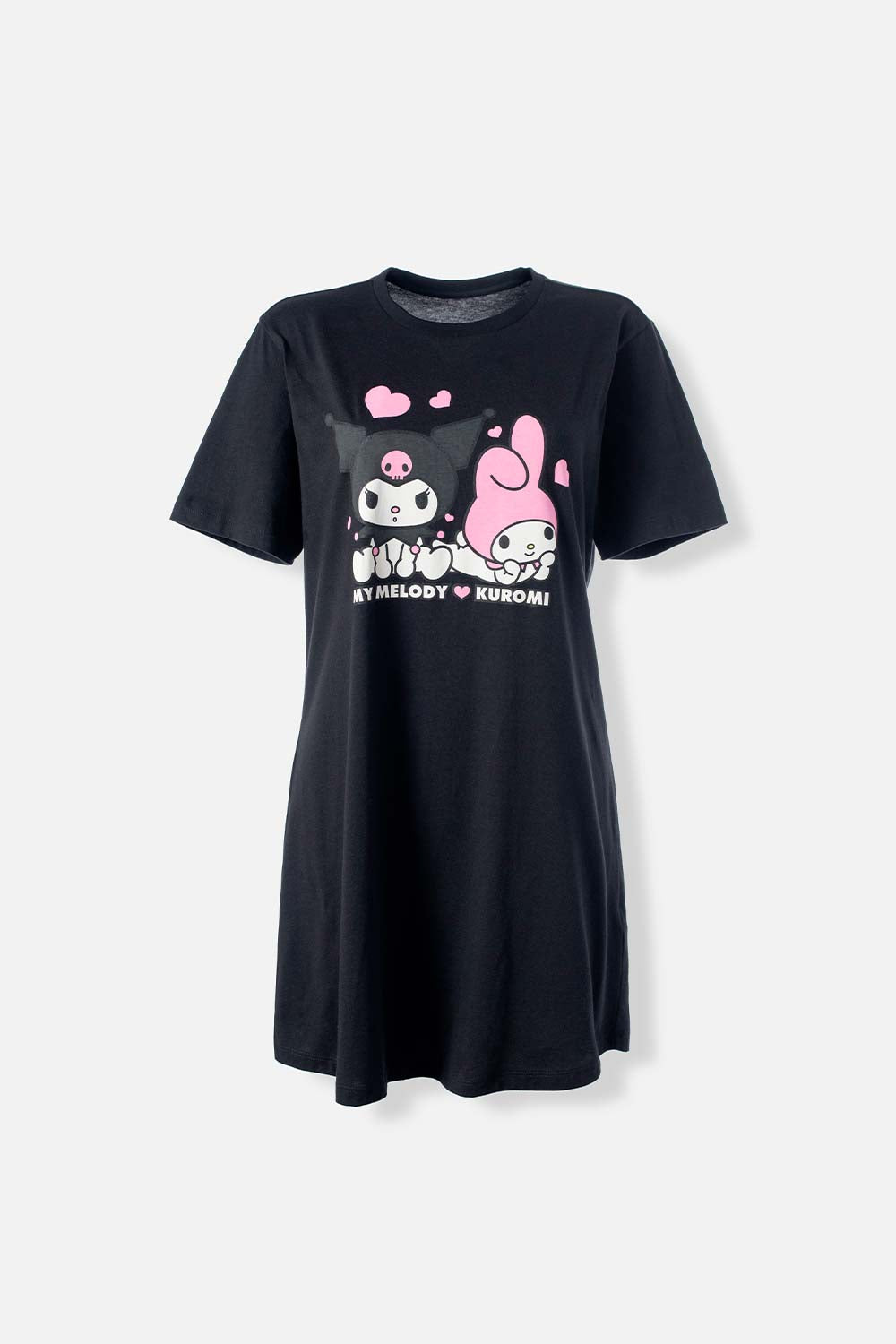 PIJAMA DE MY MELODY & KUROMI NEGRA TIPO BATOLA PARA MUJER