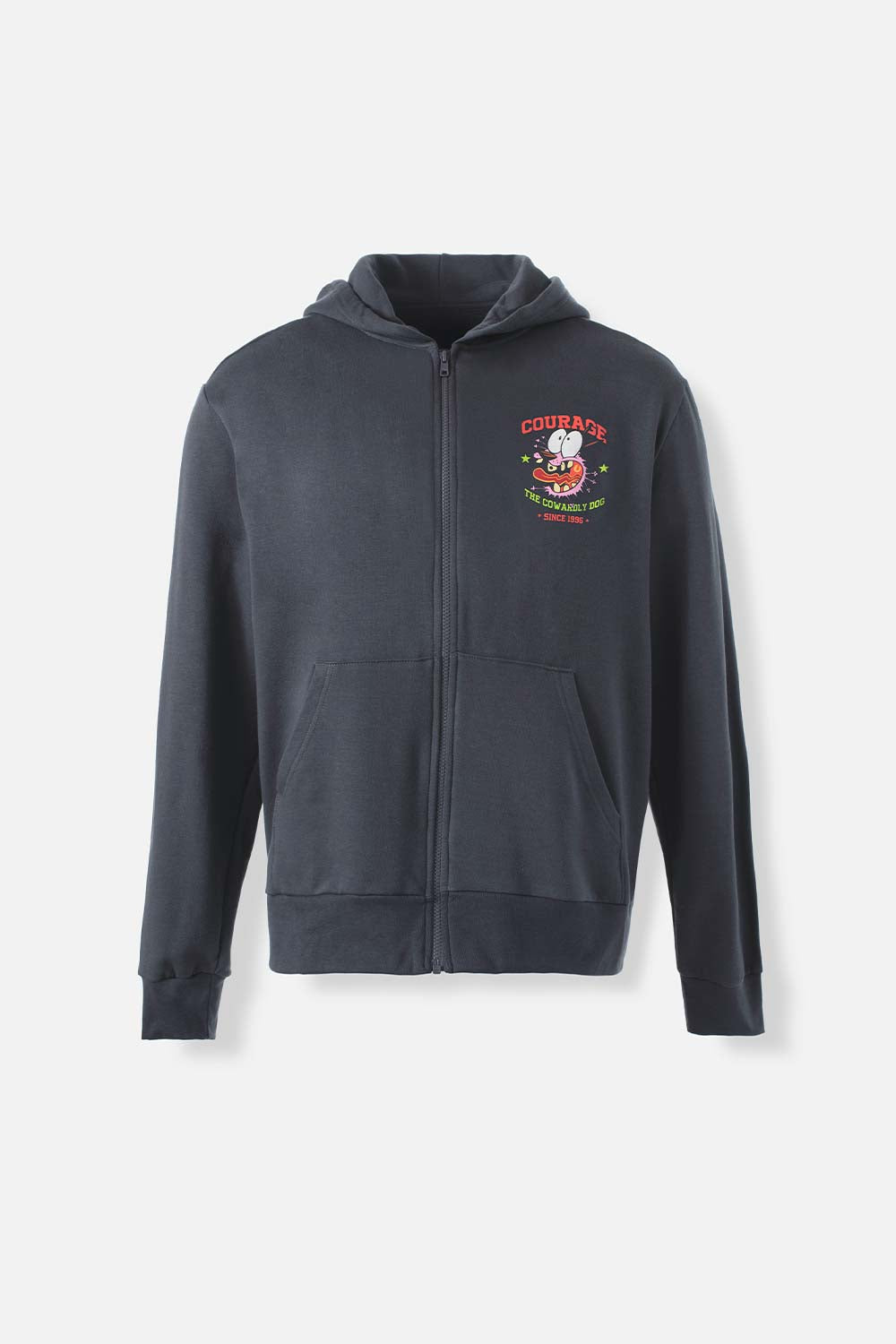 BUZO DE CORAJE GRIS CON CAPUCHA PARA HOMBRE