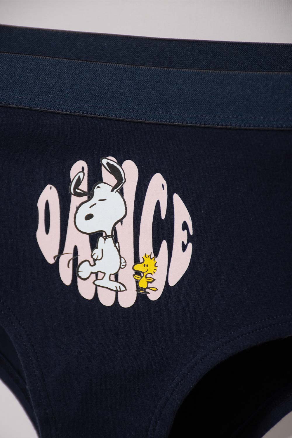 PACK X2 PANTIES DE SNOOPY AZUL OSCURO Y PALO DE ROSA PARA MUJER