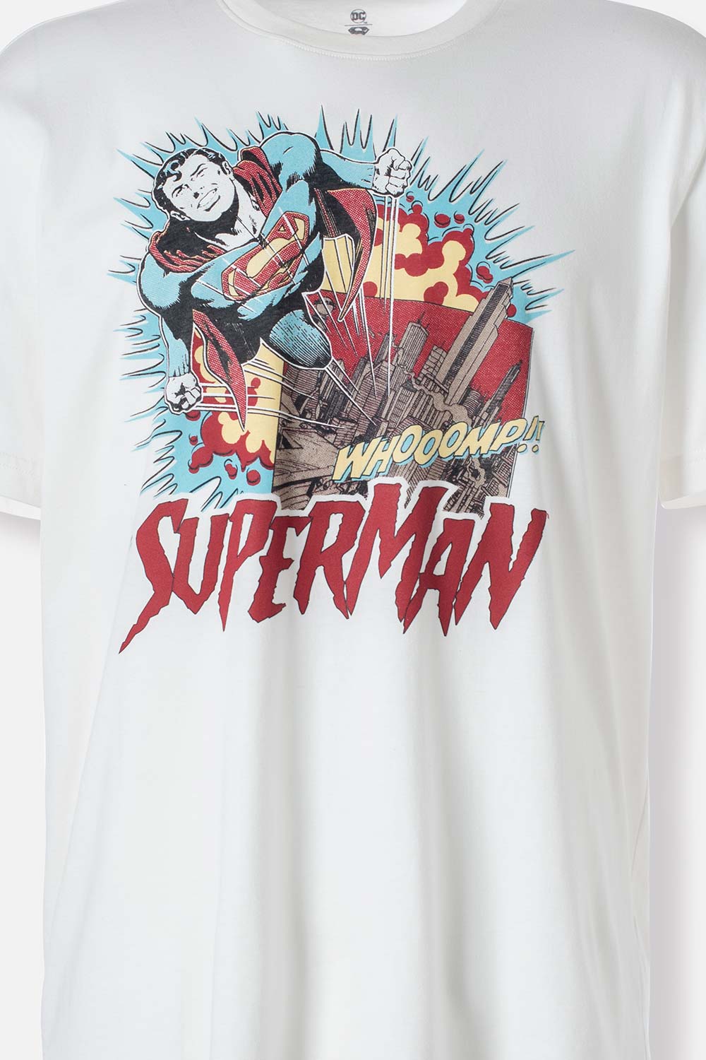 PIJAMA DE SUPERMAN GRIS Y ROJO CON BERMUDA PARA HOMBRE