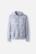 BUZO DE SNOOPY GRIS CON CIERRE FRONTAL PARA MUJER