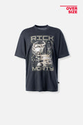CAMISETA DE RICK & MORTY OVERSIZED FIT  PARA HOMBRE