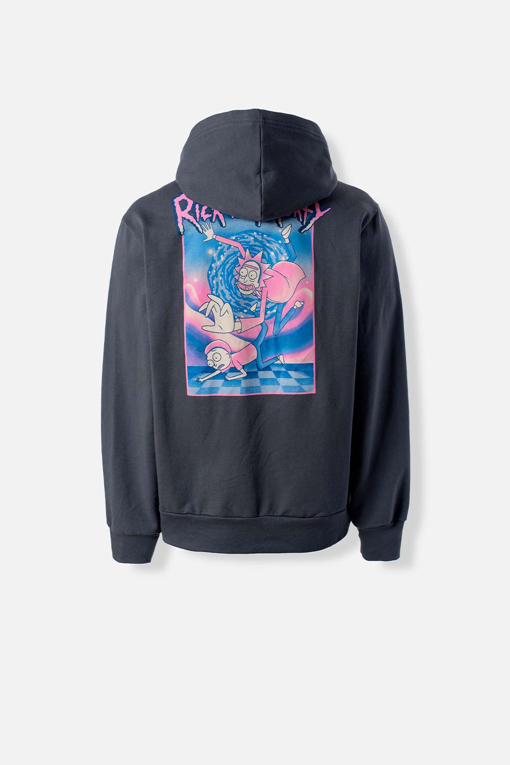 BUZO DE RICK AND MORTY GRIS CON CAPUCHA PARA HOMBRE