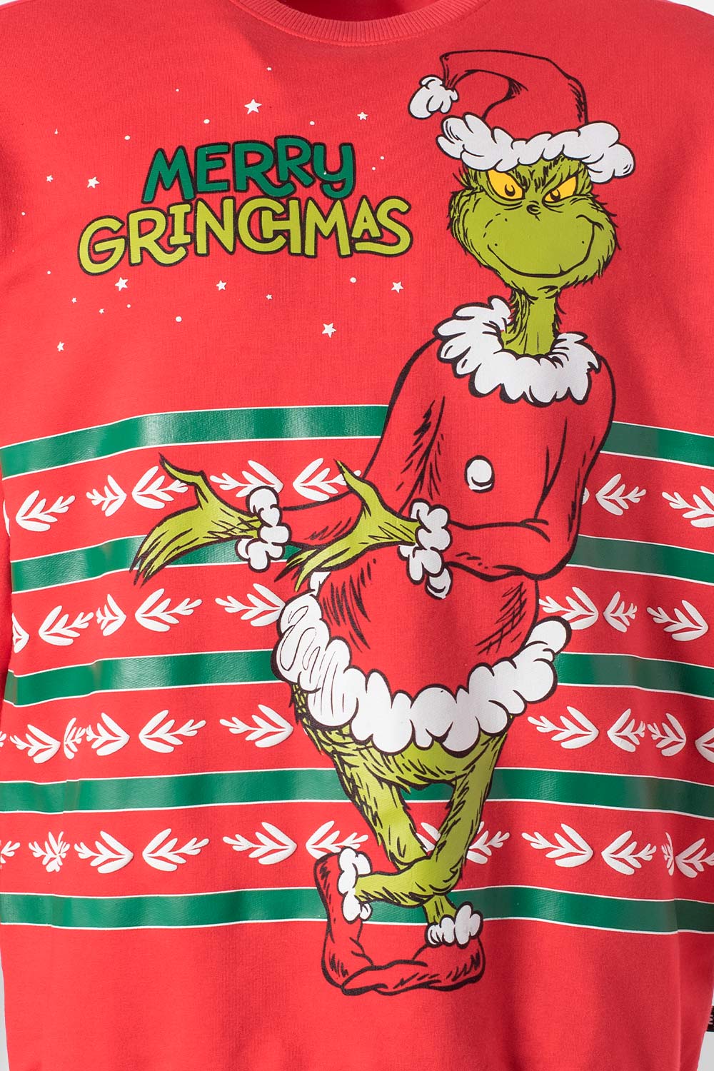 BUZO DE GRINCH CERRADO ROJO PARA ADULTO GENERO NEUTRO