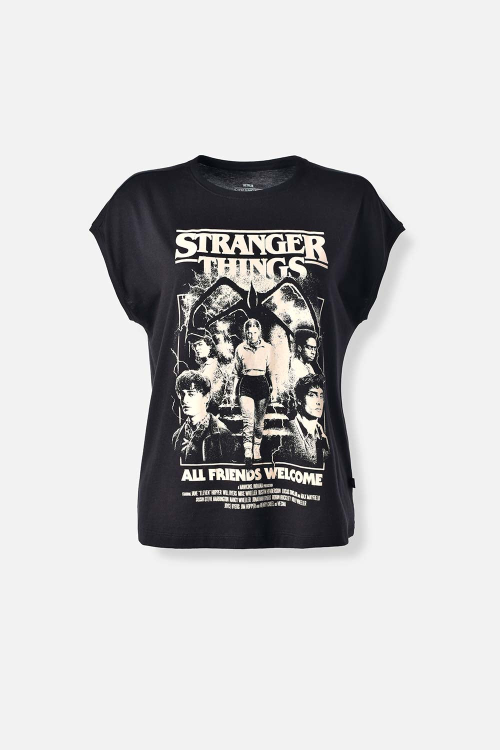 CAMISETA DE STRANGER THINGS REGULAR FIT PARA MUJER