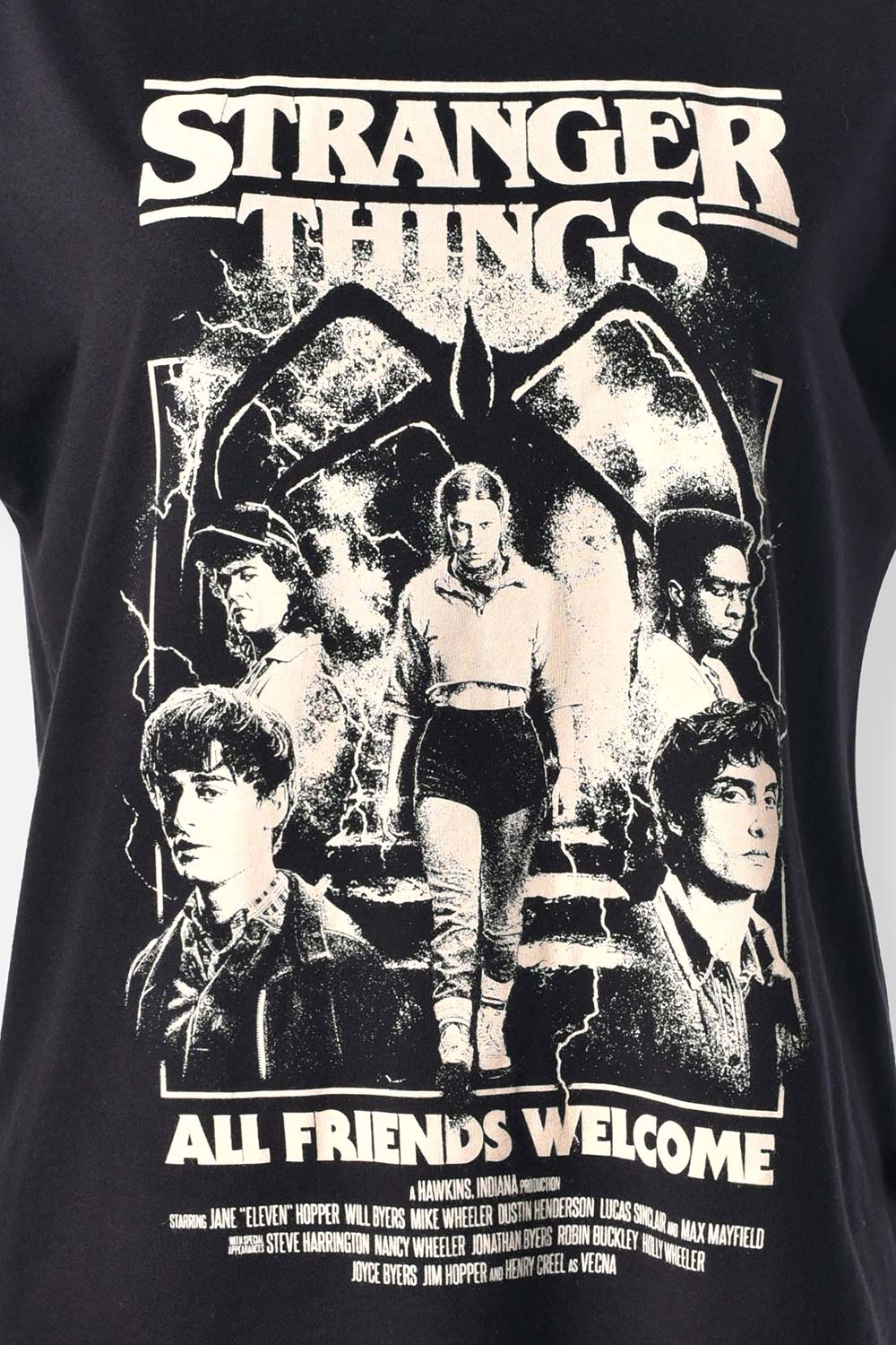 CAMISETA DE STRANGER THINGS REGULAR FIT PARA MUJER