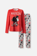 PIJAMA DE MAFALDA CON PANTALON LARGO PARA MUJER