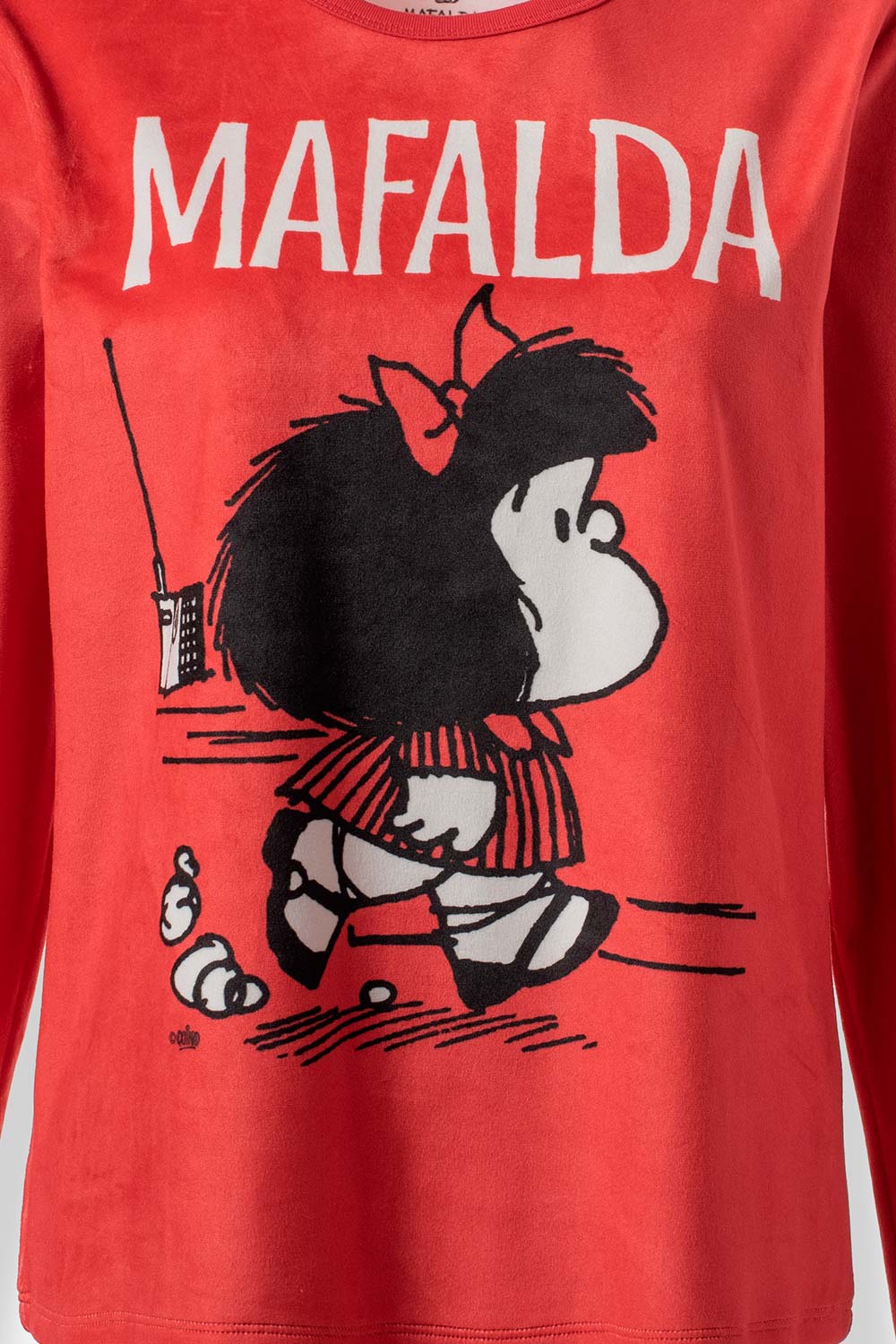 PIJAMA DE MAFALDA CON PANTALON LARGO PARA MUJER