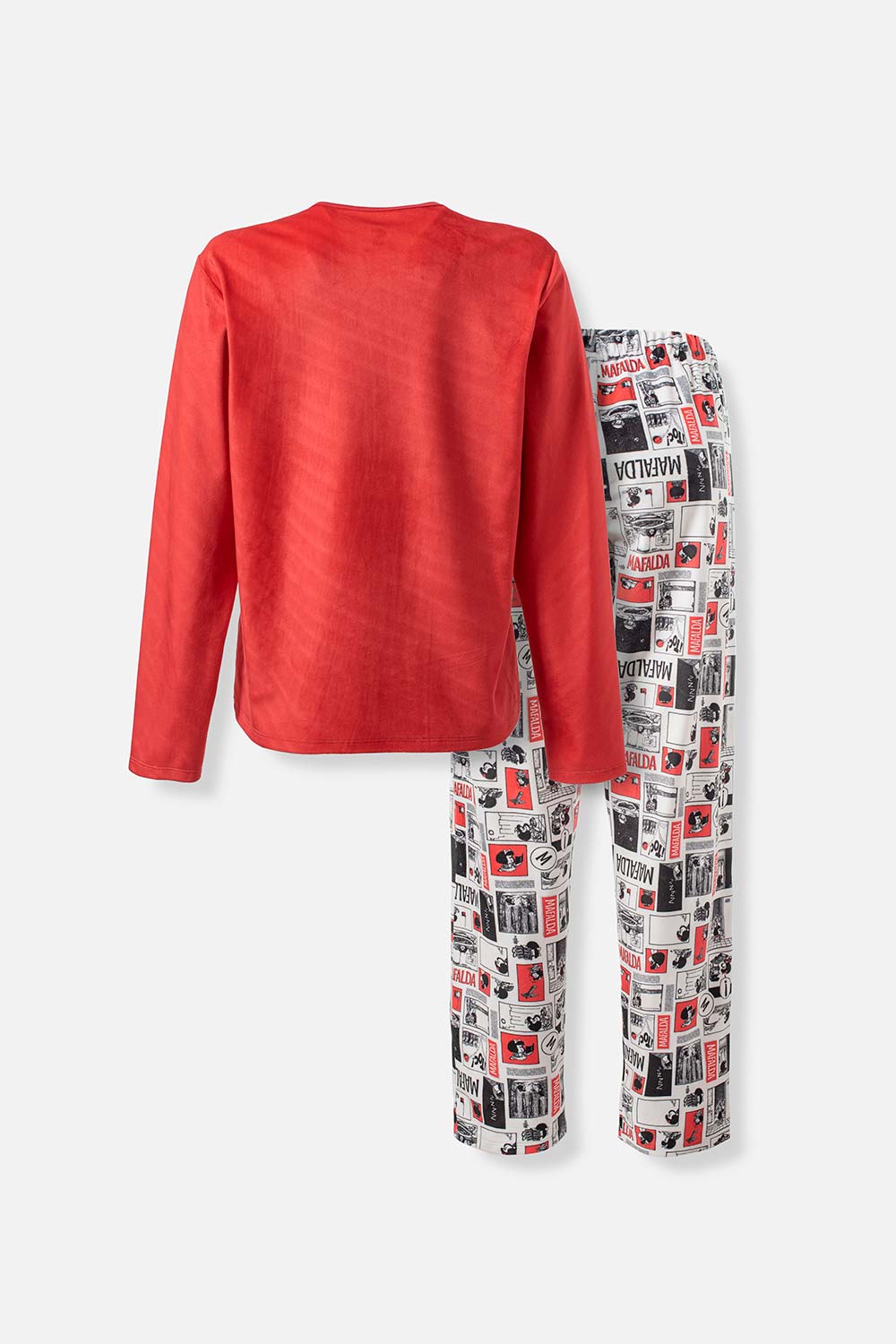PIJAMA DE MAFALDA CON PANTALON LARGO PARA MUJER
