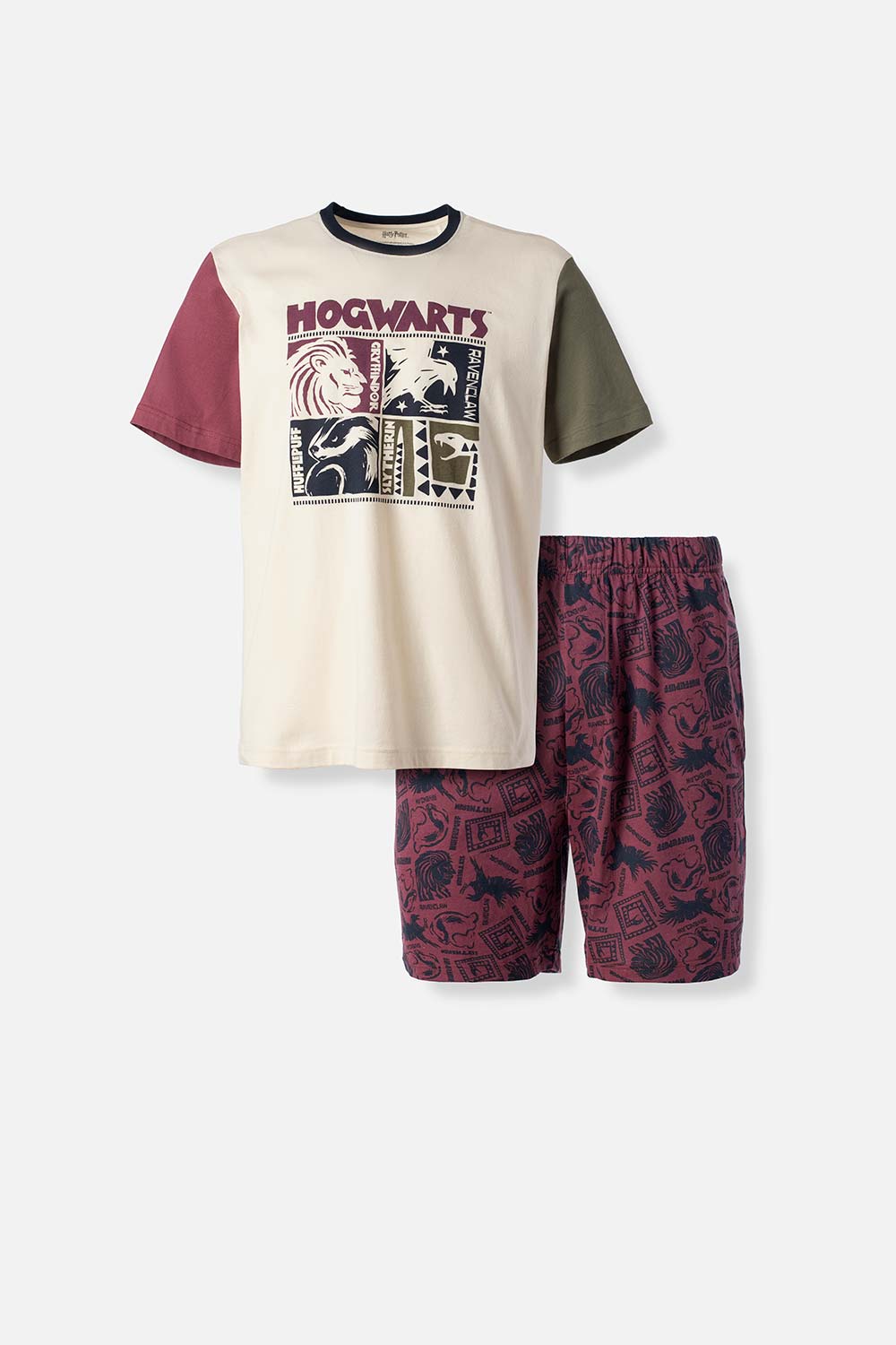 PIJAMA DE HARRY POTTER CON PANTALON CORTO PARA HOMBRE